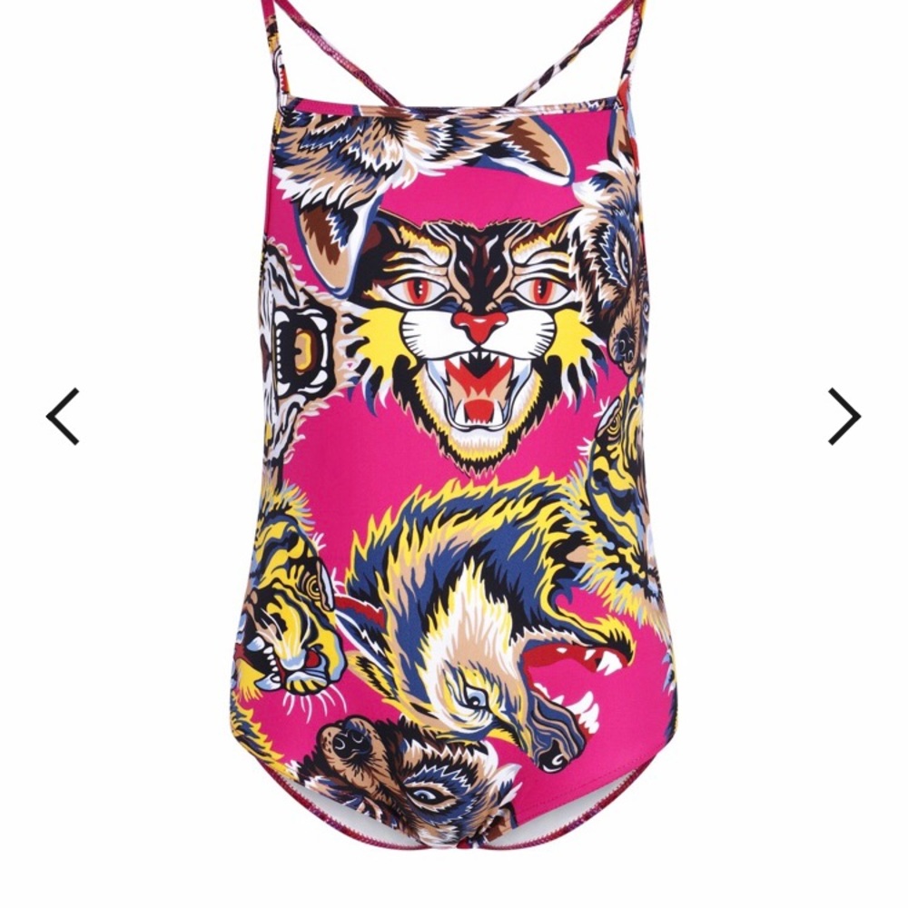 Gucci girls wild cat swimsuit sz 6